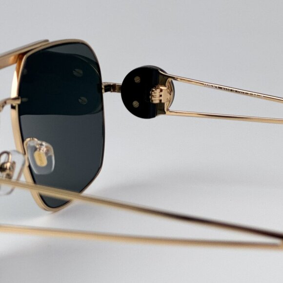 Versace VE2269 100287 BRAND NEW Sunglasses Gold Dark Grey Pilot Unisex - Picture 9 of 11